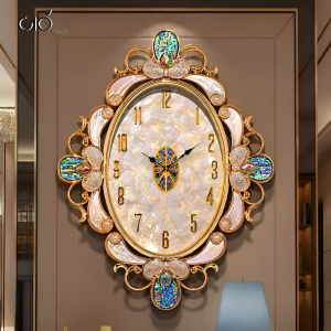 Đồng Hồ Khảm Trai Hoàng Ngọc Ánh Kim!! (DH-44)